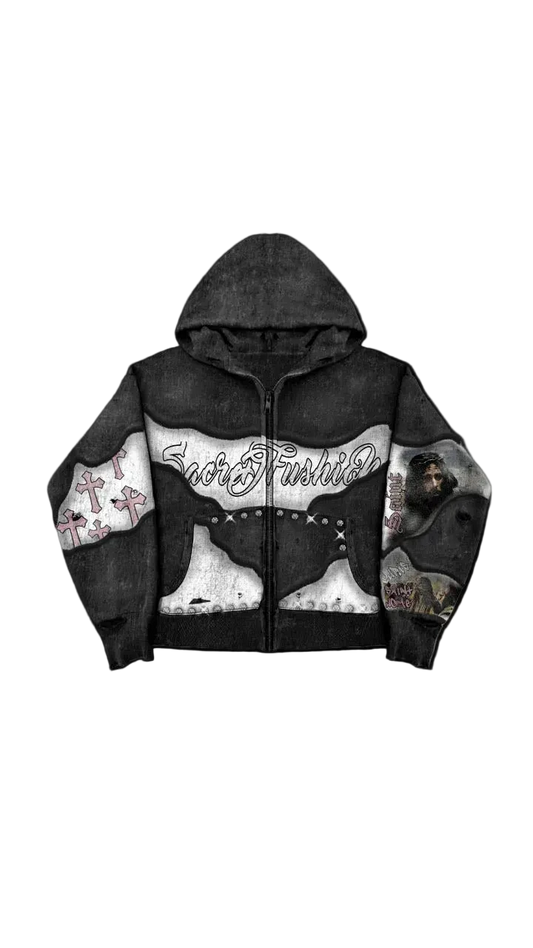 Heavenly presssure hoodie (black)