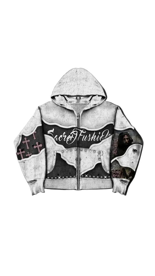 Heavenly pressure hoodie (white)
